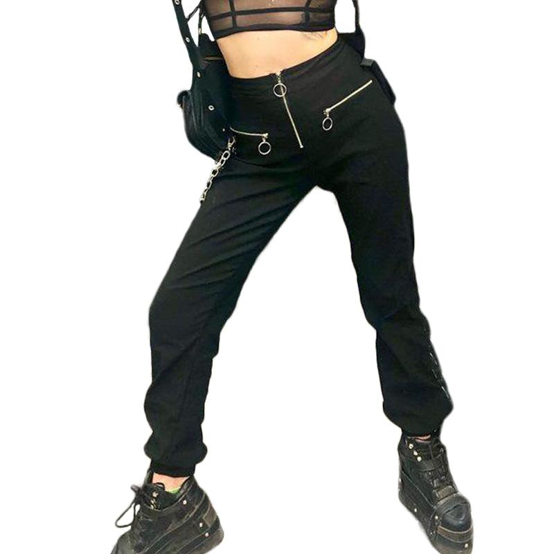 harem pants with zipper pockets