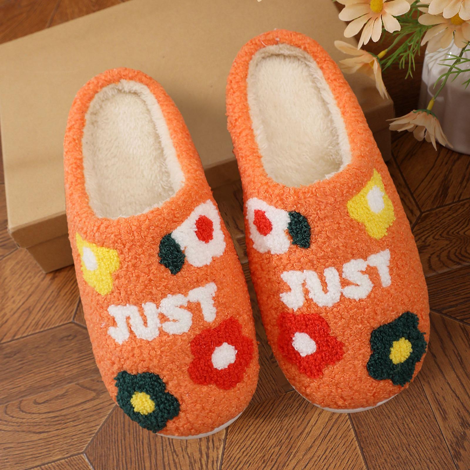 

Dinosaur Slippers For Women Warm Cotton Women S Thick Soled Slippers Soft Sole Home Bow Decoration Non Slip Sandals For Woman 38