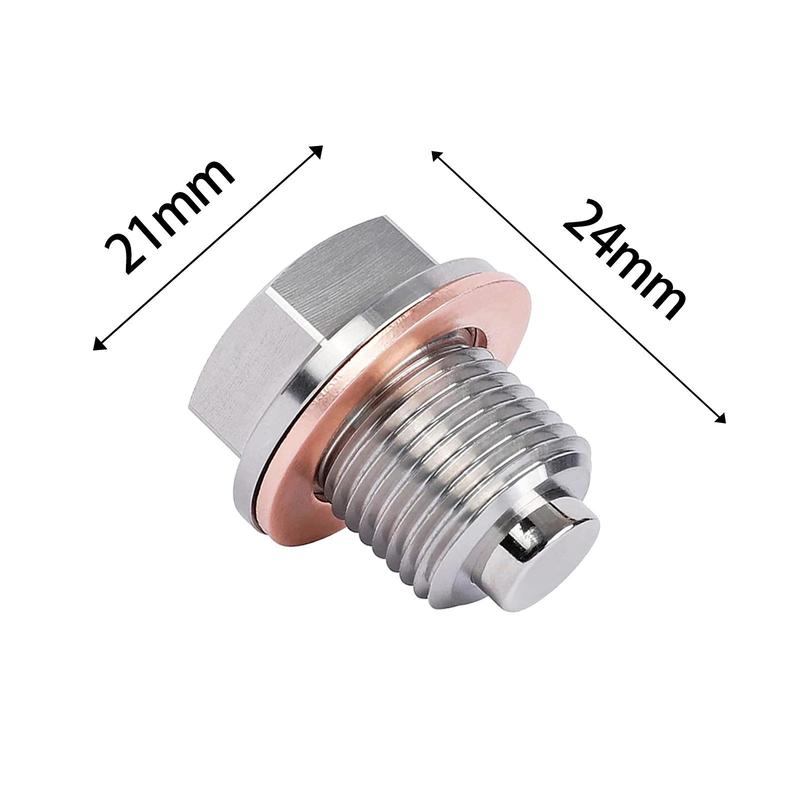 Engine Oil Pan Protection Plug Stainless Steel Magnetic Bolt CNC Machined for Motor Oil Sink M16X1.5