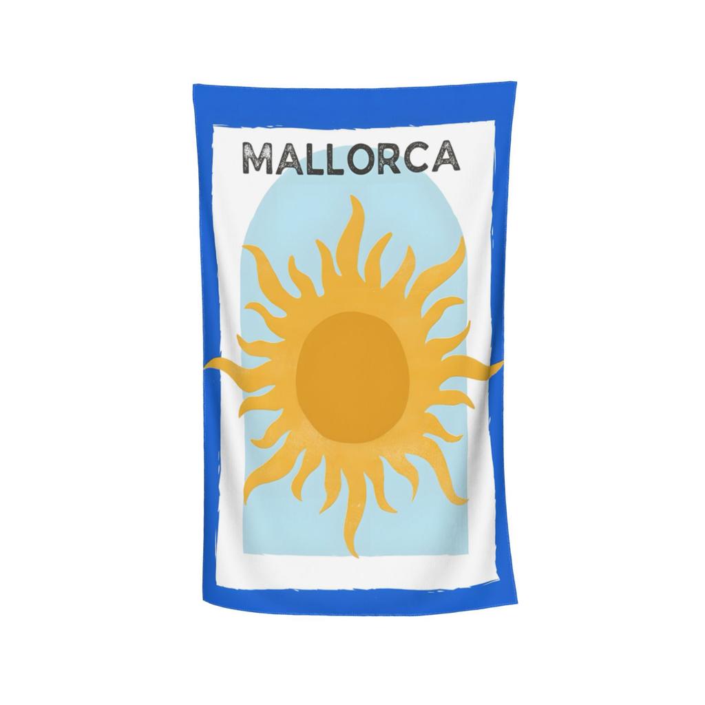 Mallorca Island Style Beach Towel Warm Gift Choice Soft Skin Friendly for Beach Vacation Fans Family Summer Travel