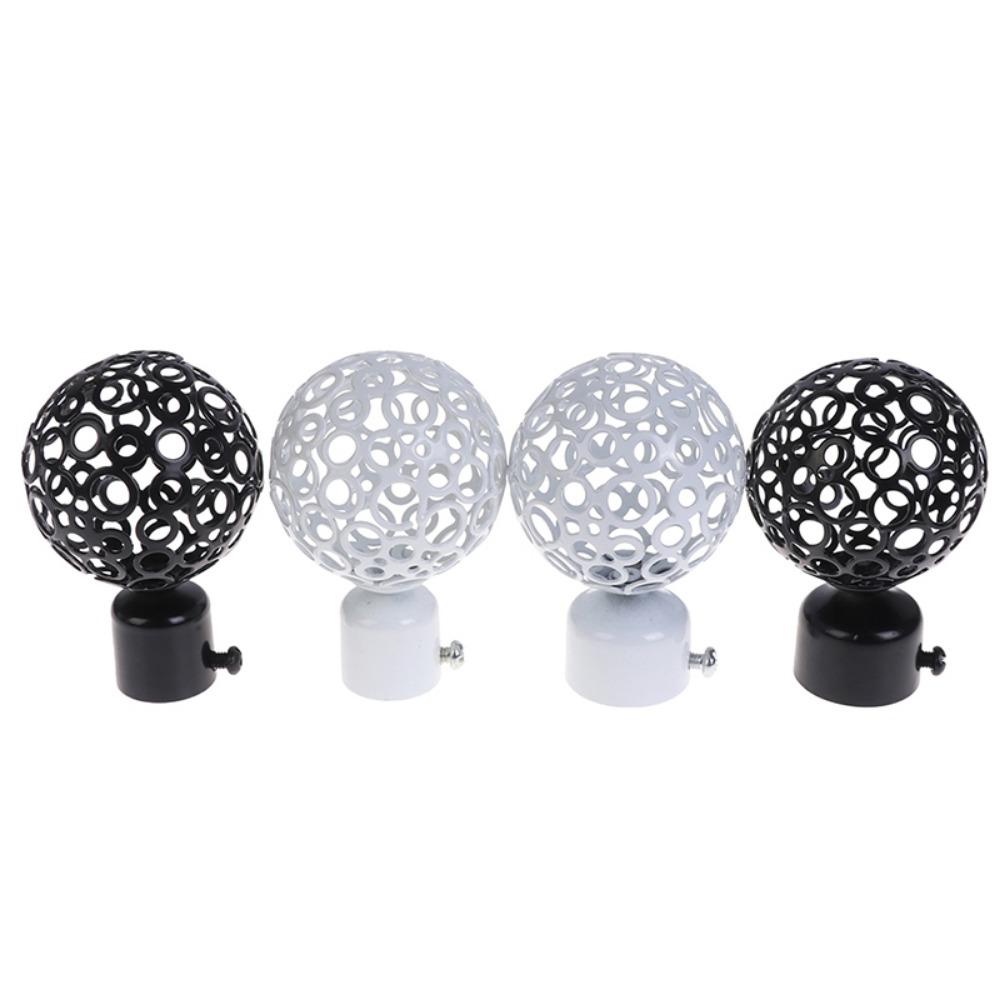 Hollow Out Round Iron Curtain Accessories Curtain Rods Head Roman Rod Head Curtain Rods Ends Caps