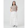 [Ray Beams] skirt Soccer check tiered SK ladies WHITE 1