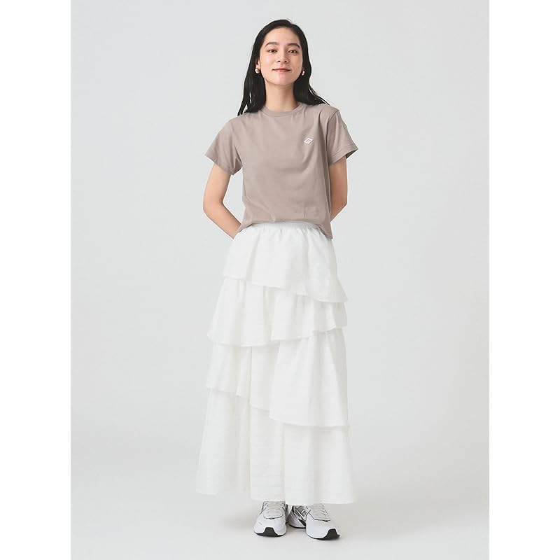 [Ray Beams] skirt Soccer check tiered SK ladies WHITE 1