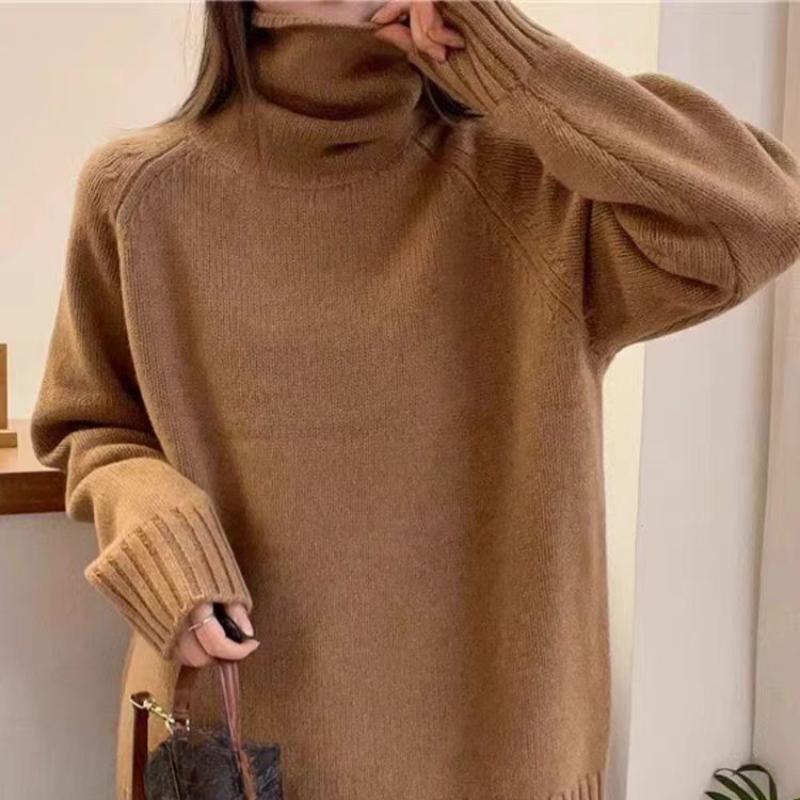 Kašmírový rolák Dámský podzimní zimní nový svetr Dámský pletený volný pulovr Dámský top