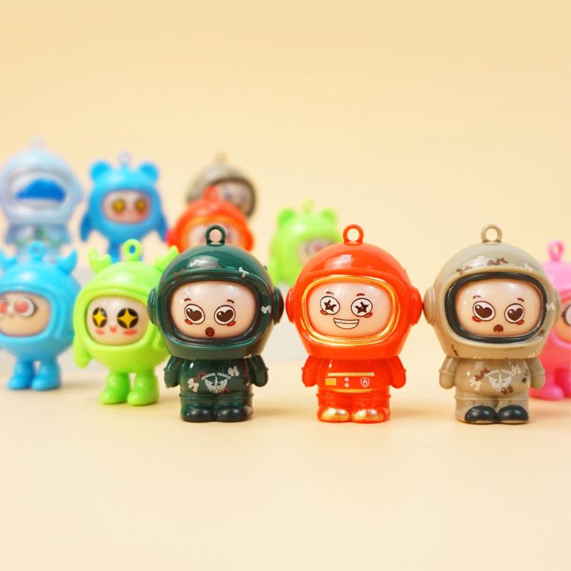 Children's Firefighter Face-Changing Doll Keychain Pendant