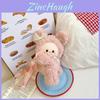 Plush Bunny Eared Sheep Shoulder Bag With Zipper Pocket For Daily Use
