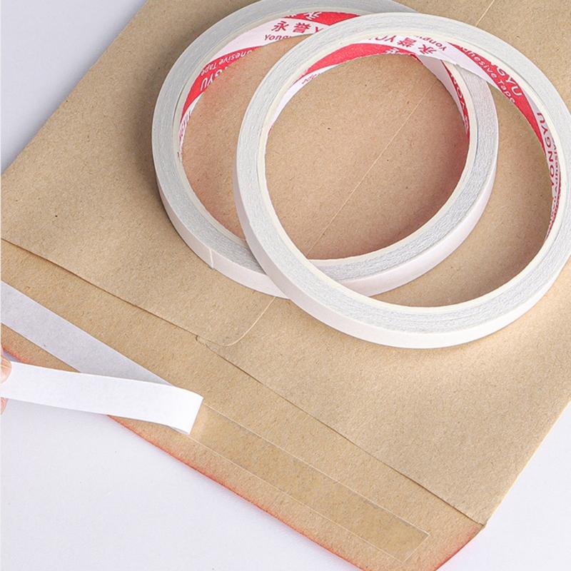 10 Rolls High Strength White Double Sided Tape Strong Adhesive Mounting Tape for Craft Scrapbooking 10Meter Per Roll