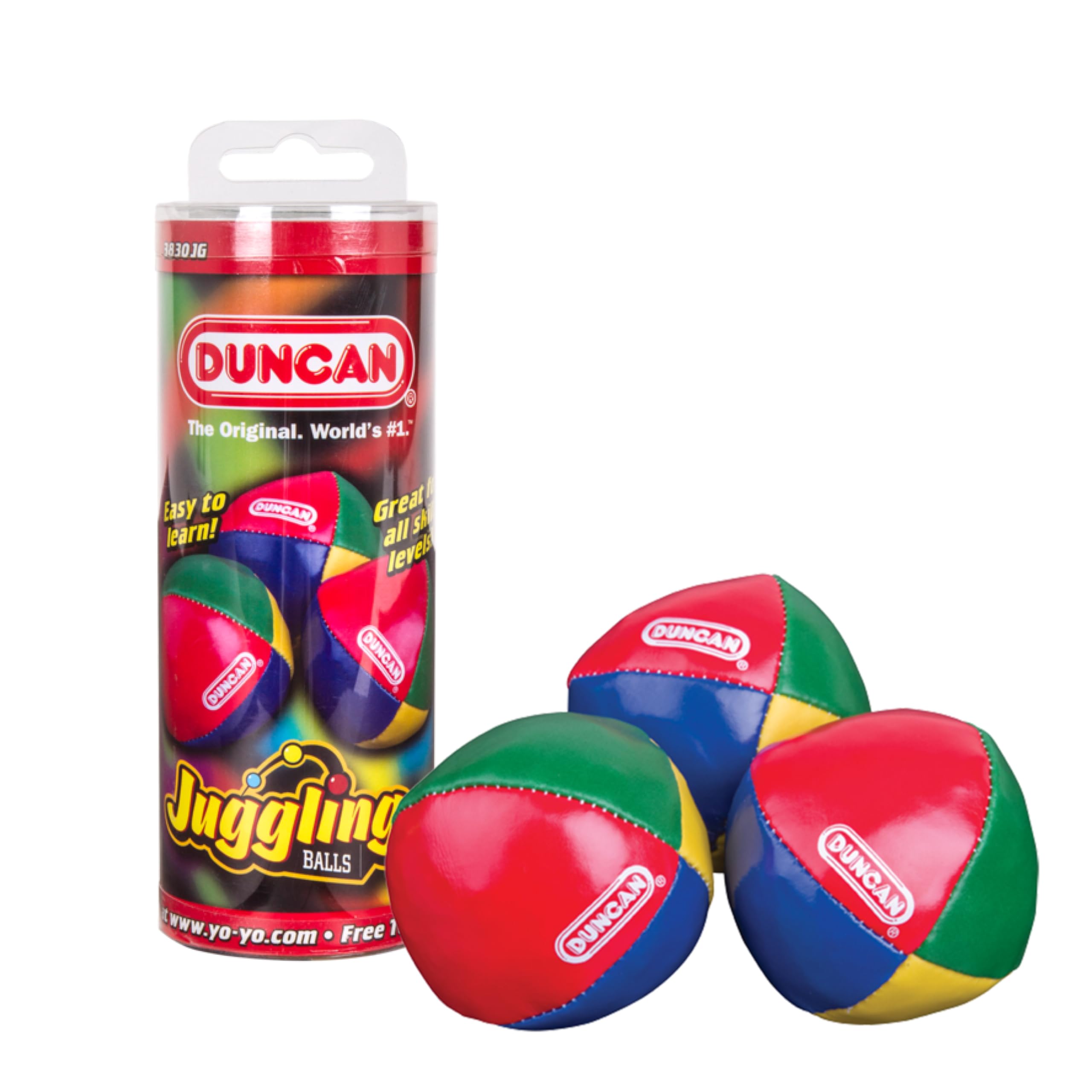 

Мячи для жонглирования Duncan из виниловых цирковых шаров с 4-панельными пластиковыми бобами - [Упаковка 3] Разноцветные, Ракушки, Дизайн,