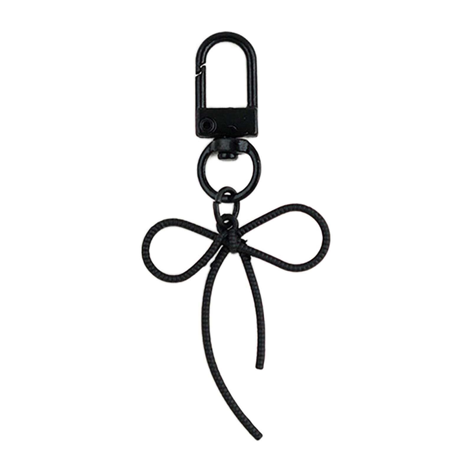 

Стильный брелок с бантиками-бабочками, универсальный шарм для мобильного телефона, брелок-аксессуар с бантом, подвеска для сумки для женщин и девочек T1 чёрный