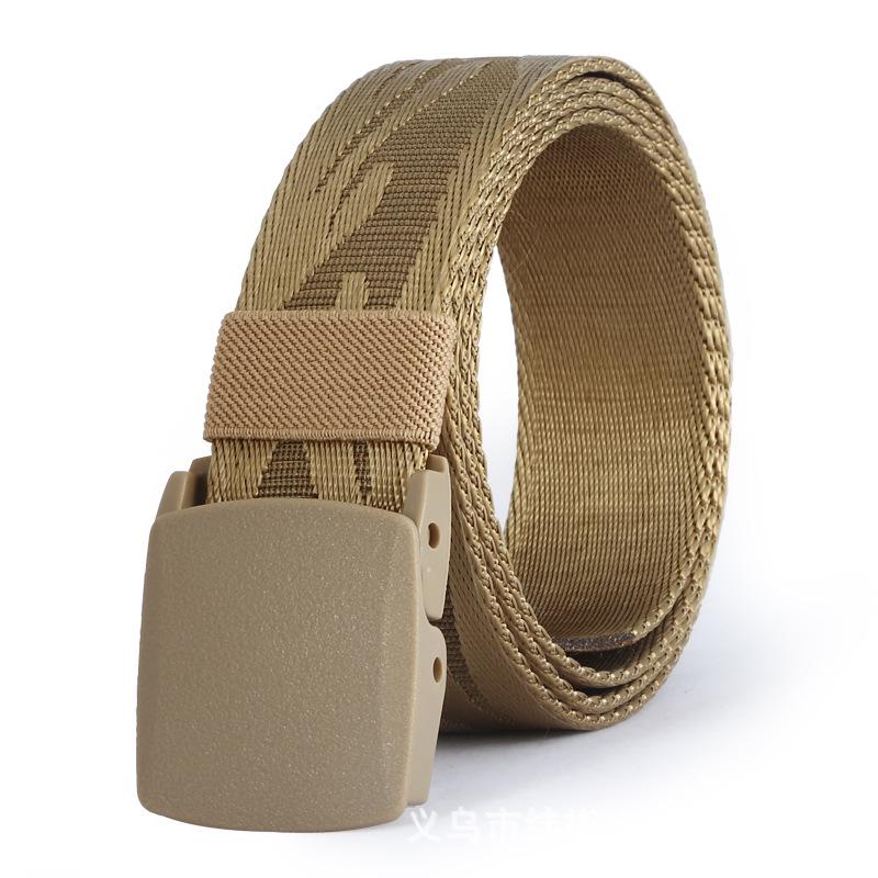 

Чоловічий тактичний ремінь з нейлону з неметалевою пряжкою - немагнітний та антиалергенний 120 cm темного кольору хакі