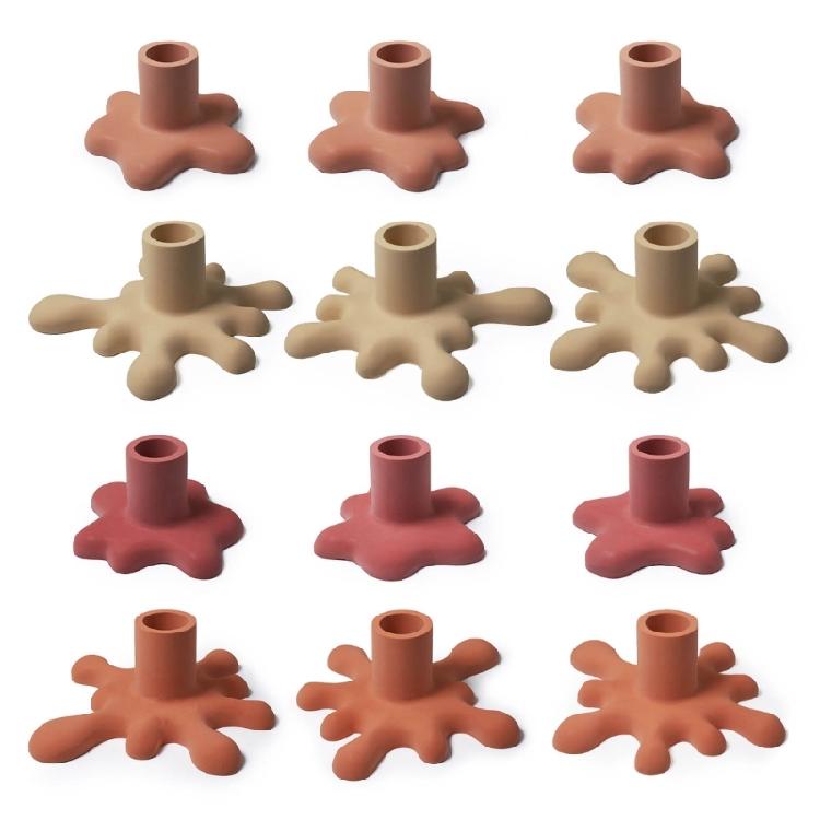 2Pcs Water Drop Candle Holder Silicone Mold for DIY Gypsum Tabletop Candlestick