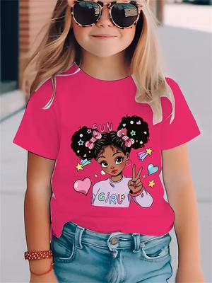 2025 Magliette da Ragazza con Stampa 3D di Ritratto Personalizzato Moda Estiva Top a Maniche Corte Magliette Casual Abbigliamento da Ragazza
