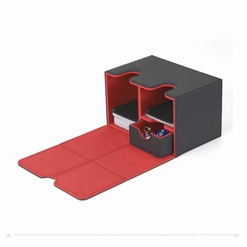 Tiaraments Deck Case, Trading Card Case, Magnetic, PU Leather, 160 Cards, Sleeve Compatible, Yu-Gi-Oh!, Pokemon, Duel Masters, and Other Card Games, B