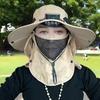 Solar Fan Hat with Face Guard Neck Flap UPF 50+ UV Protection