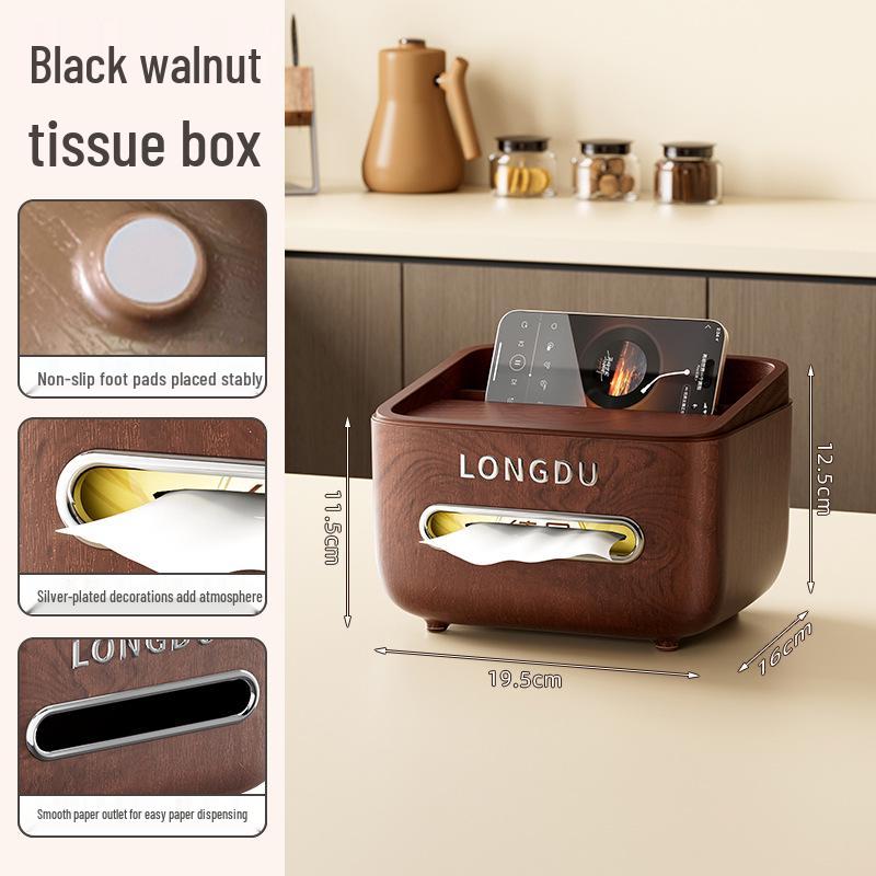 

Vintage Style Tissue and Remote Holder for Living Room Coffee Table No Specification