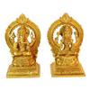 Laxmi Ganesh Idol, Bhagwan Ganpati Metal Statue, Brass Medium Size - 7 Inch