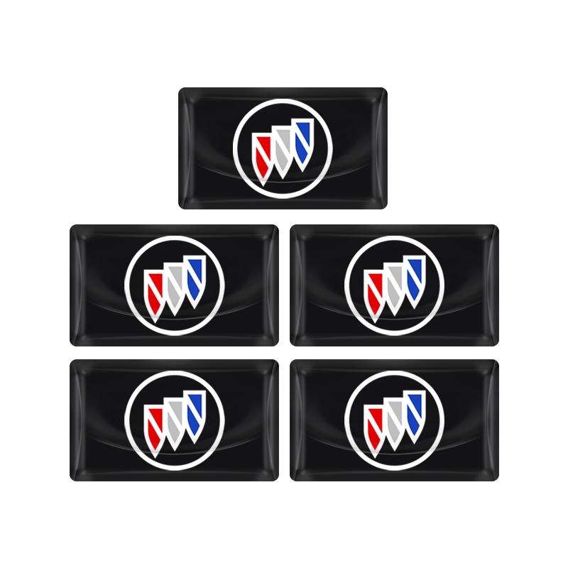 2/5/10 Stück Kohlefaser Lenkrad Auto Logo Emblem 3D Aufkleber für Buick Envision GS GL6 GL8 Avenir Riviera Lesabre Velite Verano