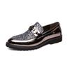 Chaussures de luxe pour coiffeur, chaussures de soirée pour hommes, chaussures de créateur à paillettes, chaussures classiques dorées italiennes pour hommes