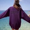 You Are Enough Casual Round Neck Long Sleeve Printed Plus Velvet Hoodie