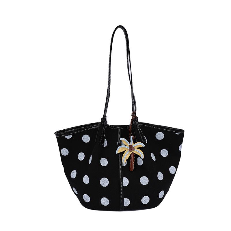 2026 Summer Polka Dot Bow Shoulder Bag for Women