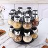 Rotating12Pcs Condiment Set Spice Jar StorageBox HomeKitchen Cruet Condiment Bottle Coffee Sugar Seal Jar Container Rack
