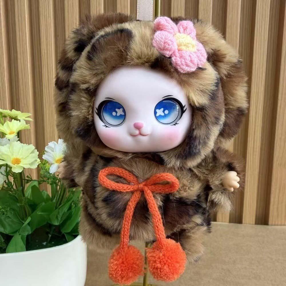 Leopard Print Rabbit Doll Figures Ornaments Bunny Plush Doll Pendant Kids Christmas Gifts