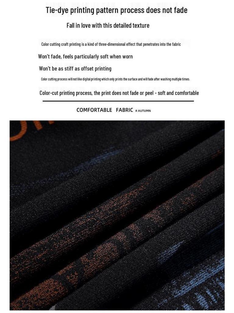 2020 Winter Plus Velvet Thickened Trendy Plus Size Men's Round Neck Sweatshirt