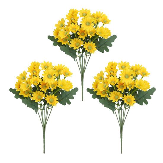 

3/15 шт. Искусственный цветок 7 вилок Устойчивый к УФ-лучам Искусственный пластиковый цветок Украшение для дома Свадебной вечеринки Настольное украшение для центра помещения Внутреннее/наружное Искусственное цветущее украшение