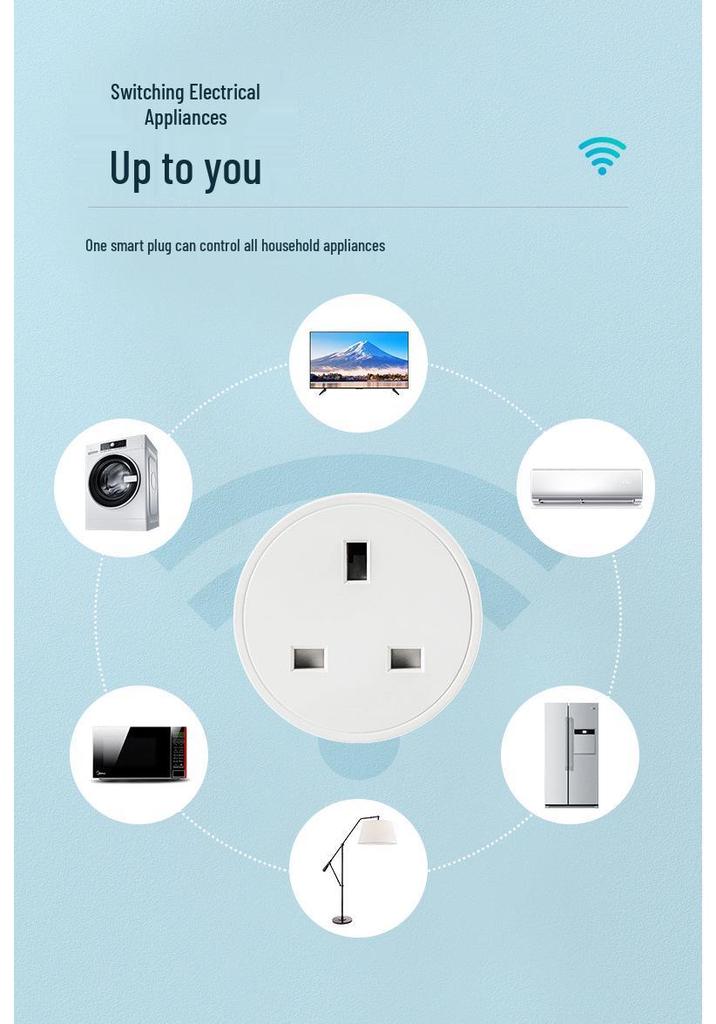 Graffiti WiFi Smart Socket with Alexa Voice Control & Mobile App, UK Standard