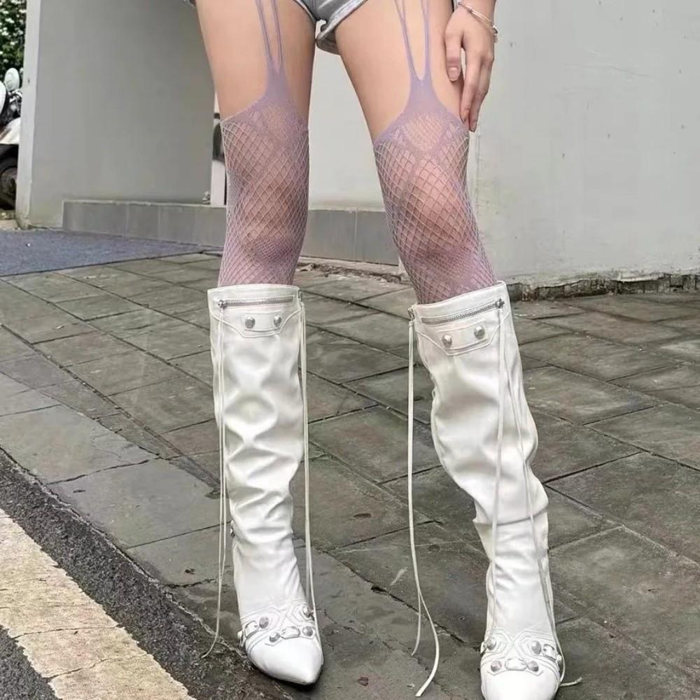 Sexy Fishnet Stockings Hollow Out Female Stockings Fashion Suspender Pantyhose