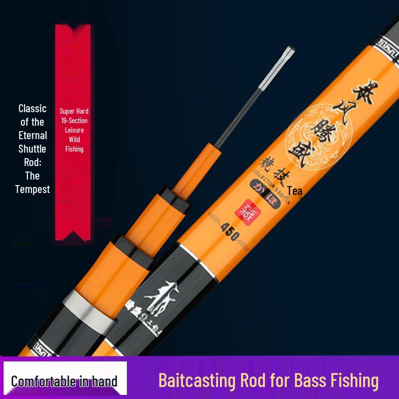 

Baofeng Gen 2 Barracuda: Надміцне, надлегке морське вудилище з високовуглецевого волокна з внутрішніми кільцями та видимим наскрізним отвором. Master 4.5m Bare Rod with Tip