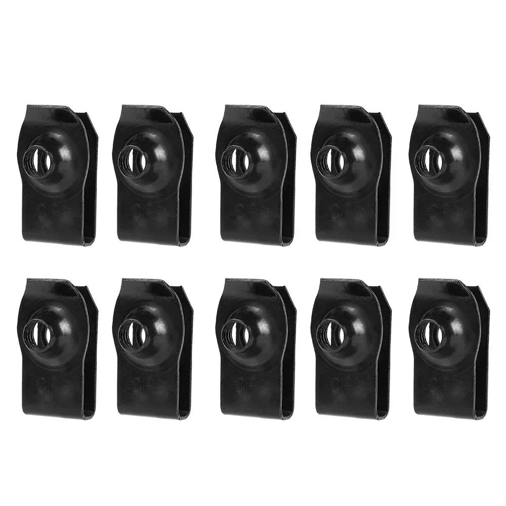U Type Nut Clips M6 Car Body Bolts Automobile Bumper Fender Rivet Engine Cover Undertray Splash Shield Guard Liner Screws Clips