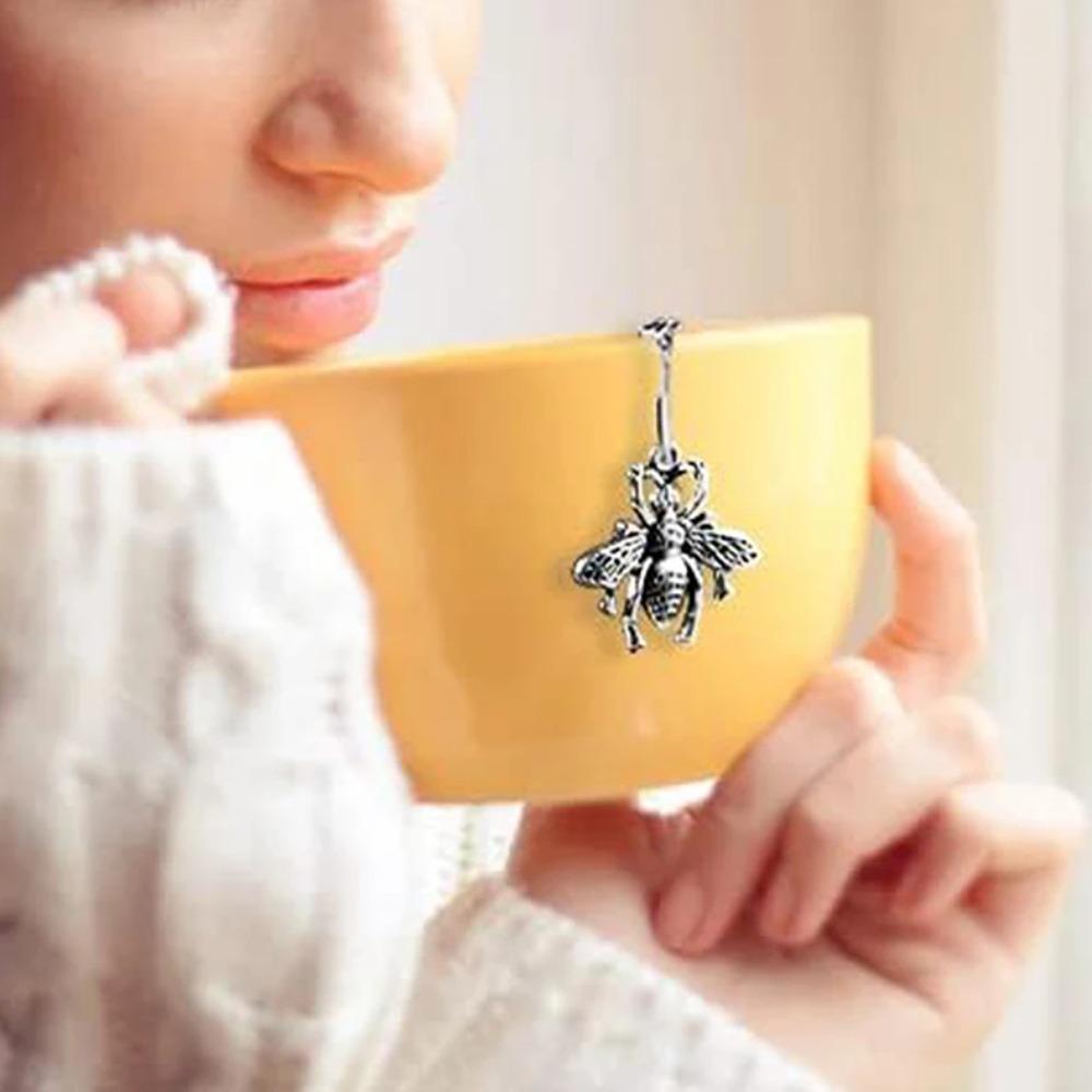 2PCS Fine Mesh Butterfly Bee Chain Tea Infuser Stainless Steel Tea Strainer Tea Filter Ball  Cooking