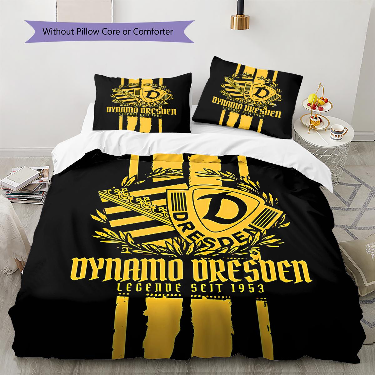 

SG Dynamo Dresden Pattern Bedding,Quilt Set Quilt Cover Pillowcase Home Birthday Gift (1 * duvet cover + 2 * pillowcase, without core) 200x220cm