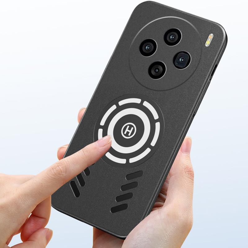 Für vivo X100 X100s X90 X90s X80 X70 Pro Plus Rock Sand Ice Magnetische Wärmeableitung Mattes Anti-Fingerabdruck-PC-Gehäuse Atmungsaktive Kühlabdeckungsschale