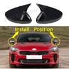 For 2018- Kia Stinger Gloss Black Rearview Mirror Cover Trim Overlay Horn