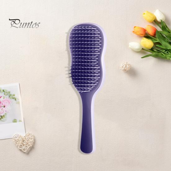 Peigne de massage à coussin d'air avec poils doux, peigne de coiffure à long manche pour éviter les enchevêtrements de cheveux, brosse antistatique de massage du cuir chevelu pour femmes et filles