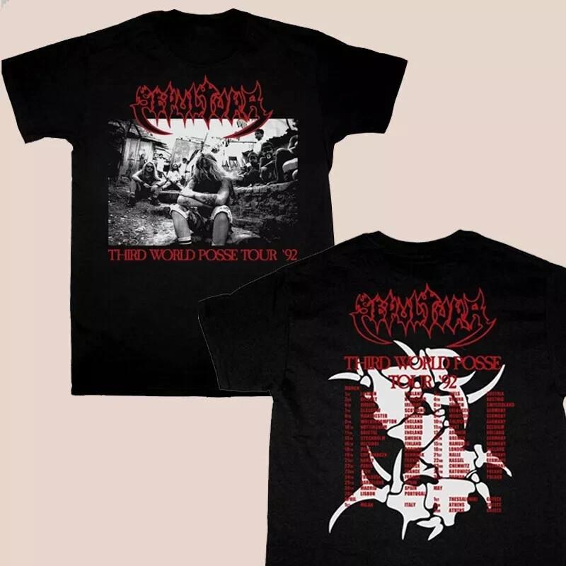

New SEPULTURA THIRD WORLD POSSE TOUR 1992 Unisex TShirt Unisex T-Shirt XXXXL