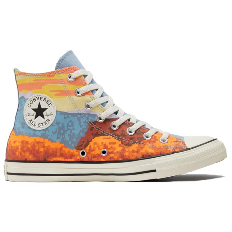 Converse Chuck Taylor All Star Trendy Abrasion Shock Absorption High Top Espadrilles Unisex Yellow Blue