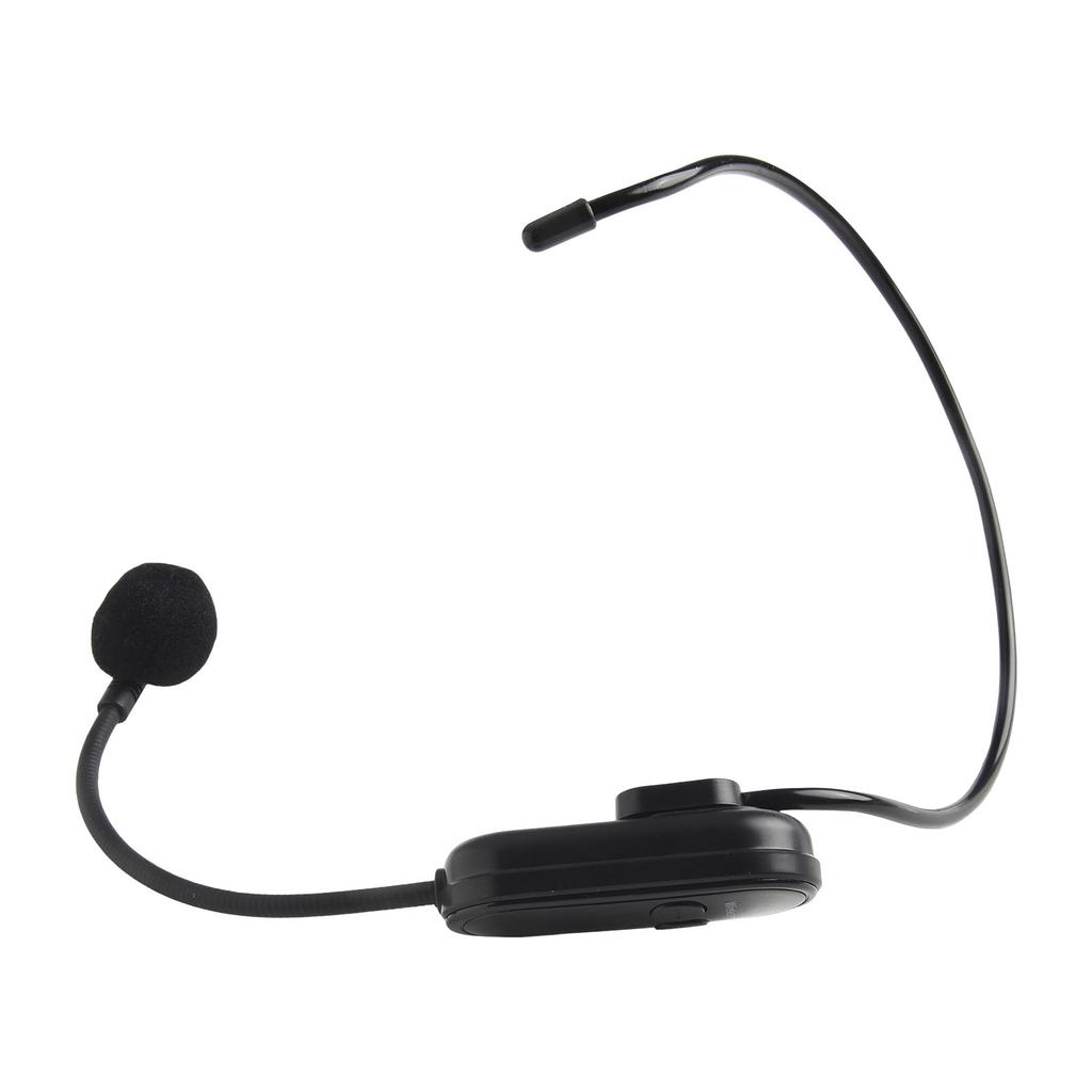 Kabelloses Mikrofon-Headset 2,4G System Mit Empfänger Für PA-Lautsprecher-Mischpult Karaoke-Stimmprojektor Lange Akkulaufzeit Schwarz