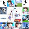 Captain Tsubasa Misuki Football Soccer T-Shirt Jersey Japan Cartoon Animation Print Breathable Quick Dry Vintage Short Sleeve Uniform Sport