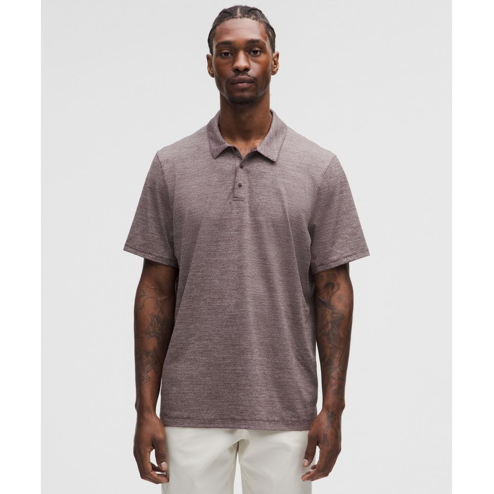 

Lululemon Logo Sport Polo Short Sleeve Updated Fit Heathered Goodnight Plum XXL