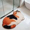 Decorazione Carina per Camera da Letto Gatto Tappeto Zerbino per Porta Tappeti con Stampa Animale per Soggiorno Spesso Lavabile Tappeto da Comodino