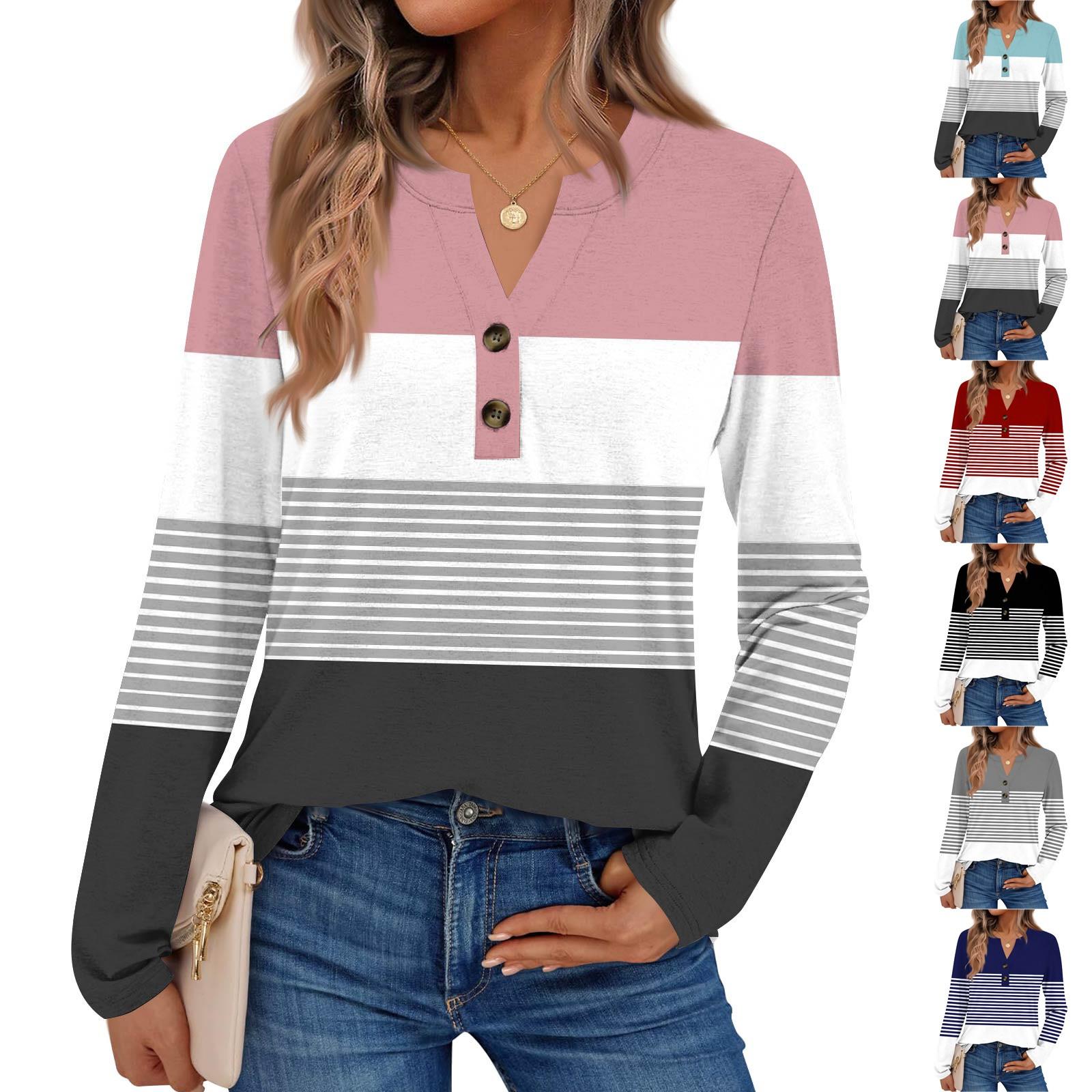 

Women s Print Long Sleeve Shirts Elegant Casual Tops Trendy Shirts Tops XXXL