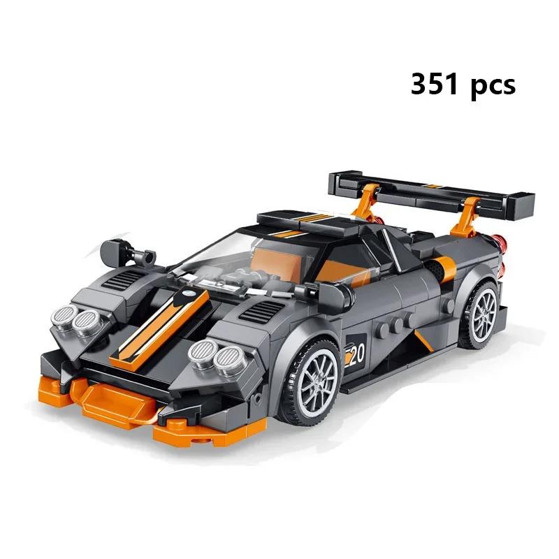 City Speed Sportbil Byggklossar Teknikbil Bil Carro Rennau Voiture Fordon MOC Utbildande Byggleksaker