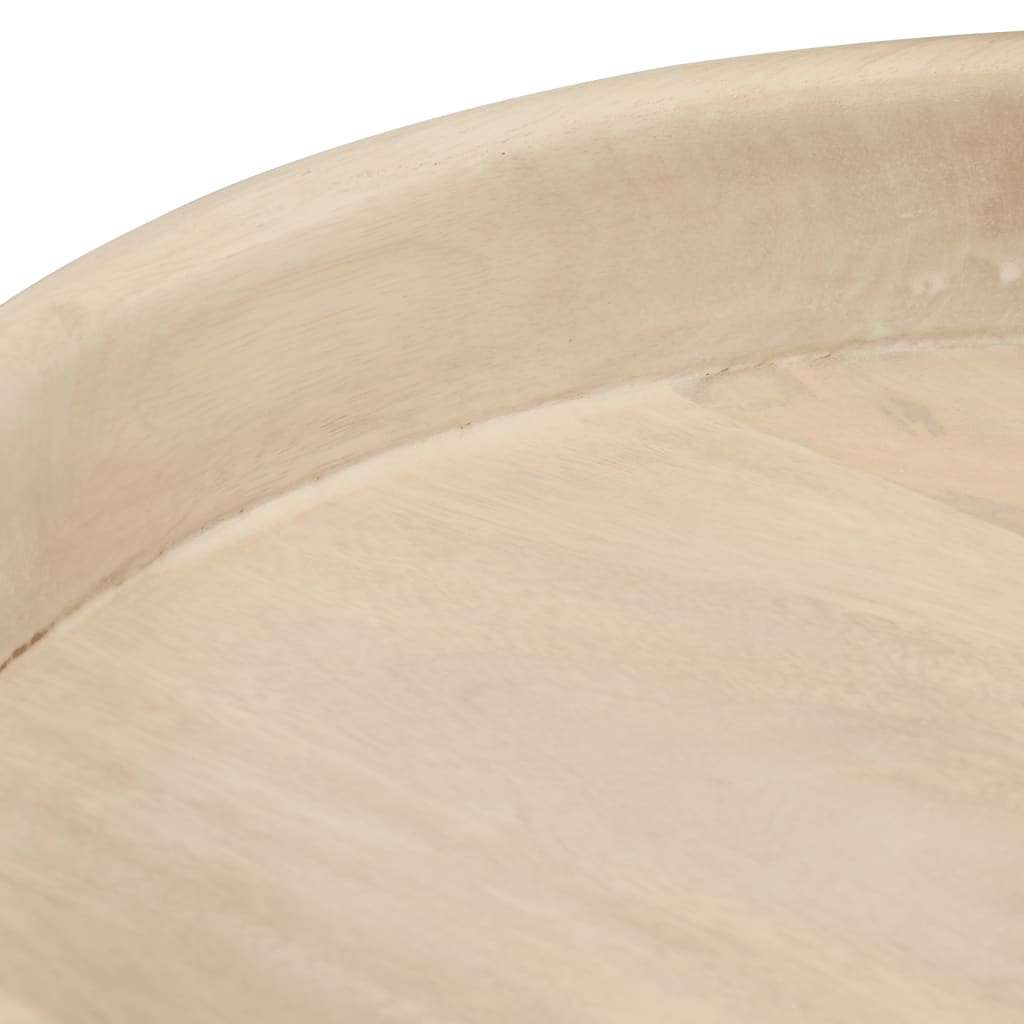 3 Piece Round Coffee Tables Set Solid Mango Wood