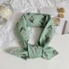 Sunscreen Flower Print Scarves Neckerchief Printed Silk Scarf Fashion Small Square Scarf  Ladies