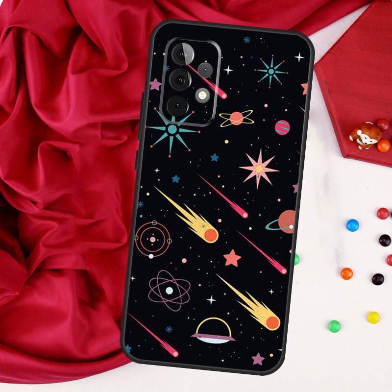 Black White Moon Space Astronaut For Samsung Galaxy A26 A05 A06 A16 A54 A34 A14 A22 A32 A52 A55 A35 A15 A53 A13 A56 A36 Case