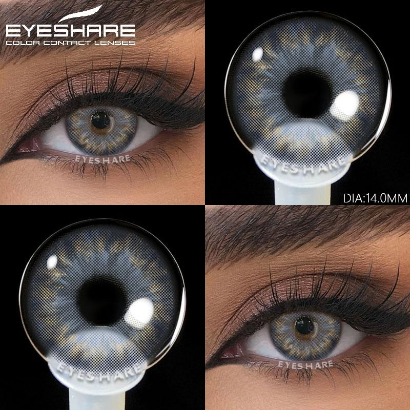 1 Pair Colored Contact Lenses for Eyes Natural Blue Eye Lenses Gray Lens Eye Contacts Cosmetic Beauty Pupil Makeup Lens