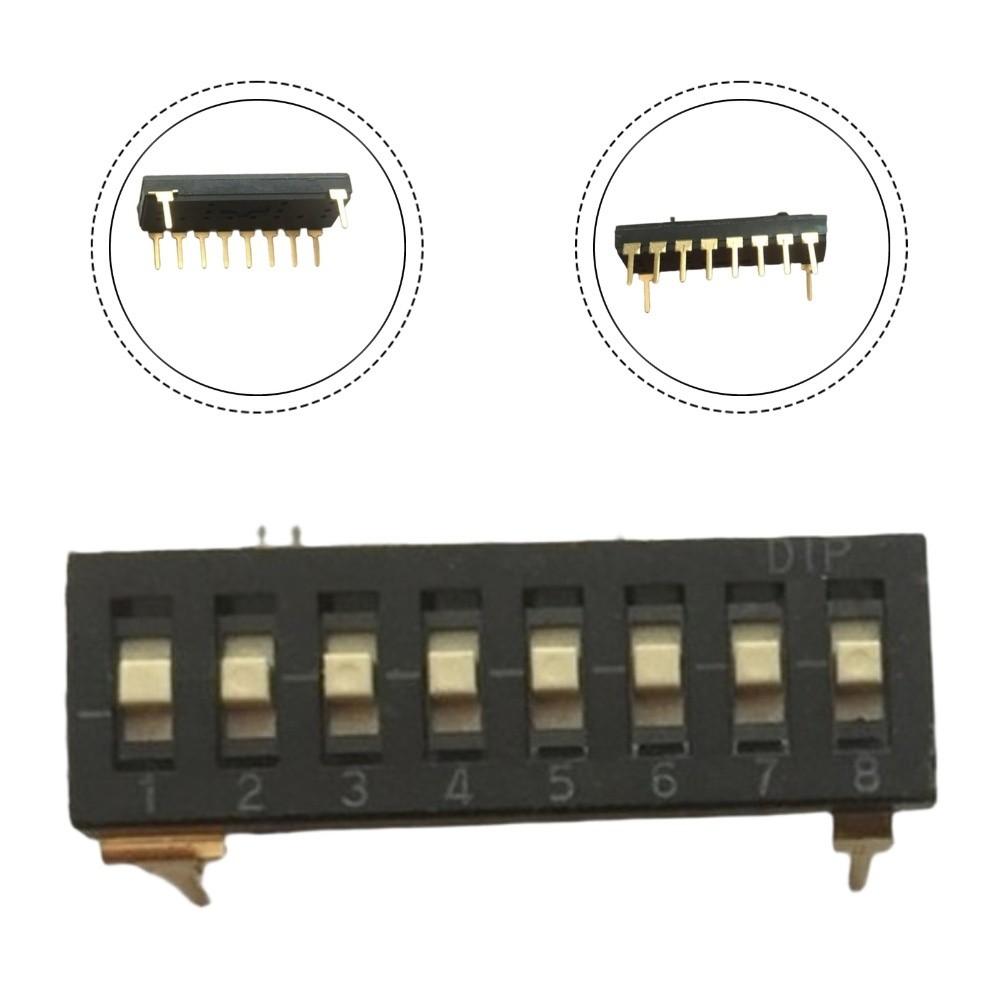 5Pcs 8-bit DIP Switches 3-position Piano Key Type Switches 2.54mm Pitch Circuit Breakers And Isolating Switches